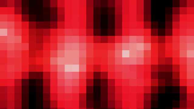 Abstract red pixel background with dark blocks