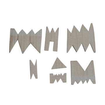 White letters spelling "whim" on a black background, jagged edges typography sans serif