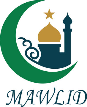 mawlid logo icon vector white background .