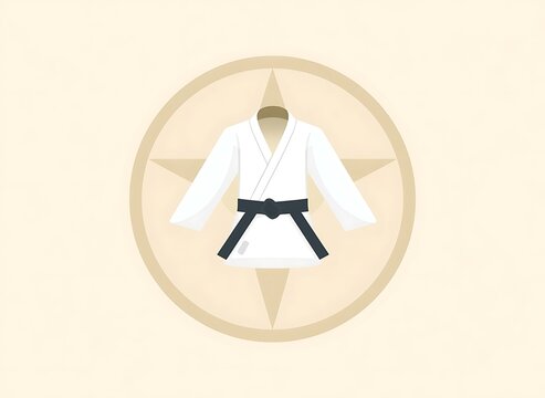 Martial Arts Belt and Sports Illustration
