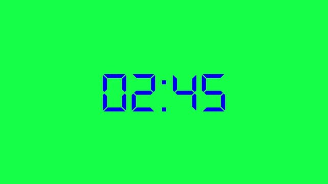 3 minutes countdown timer animation on transparent background .