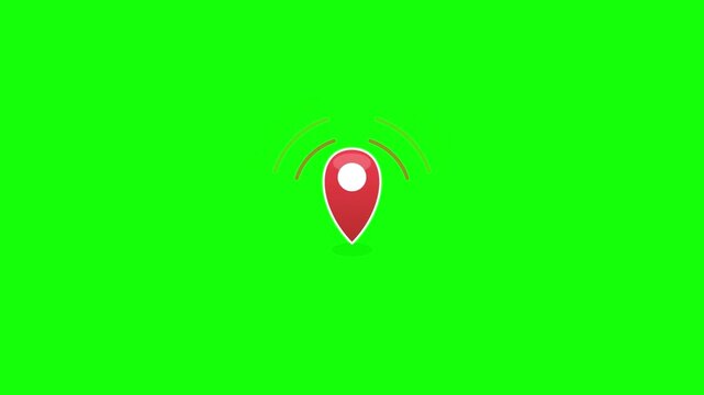 Digital Map Pin Icon for Location Marking and Navigation