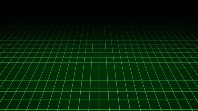 Flying over a 80s retrowave style purple neon grid (electrified field). Retro futuristic animation element.