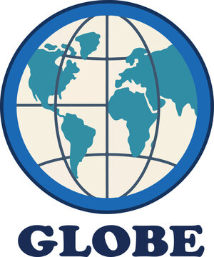 globe logo icon vector white background .