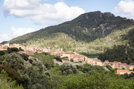 view of Prat de Comte, comarca of Terra Alta, province of Tarragona, Catalonia, Spain