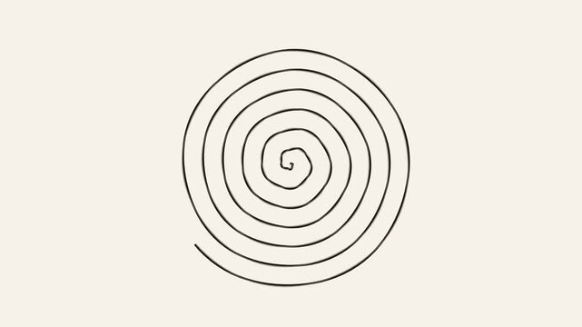Three progressive hand drawn spiral shapes