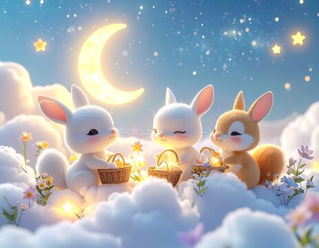 動物　雲の上