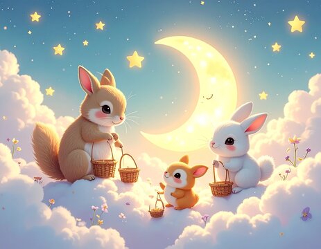 動物　雲の上