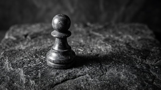 black and white chess piece