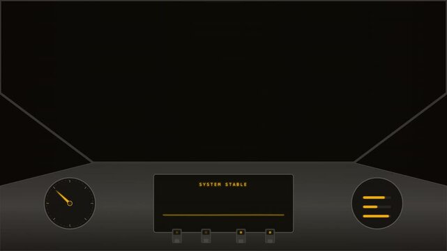sci fi cockpit control panel with interactive switches