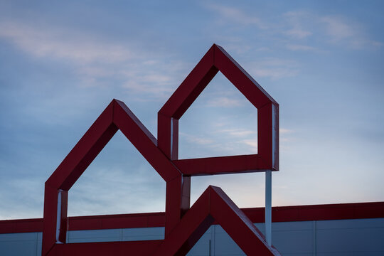 Bauhaus hardware store logo on store exterior in Lahti, Finland