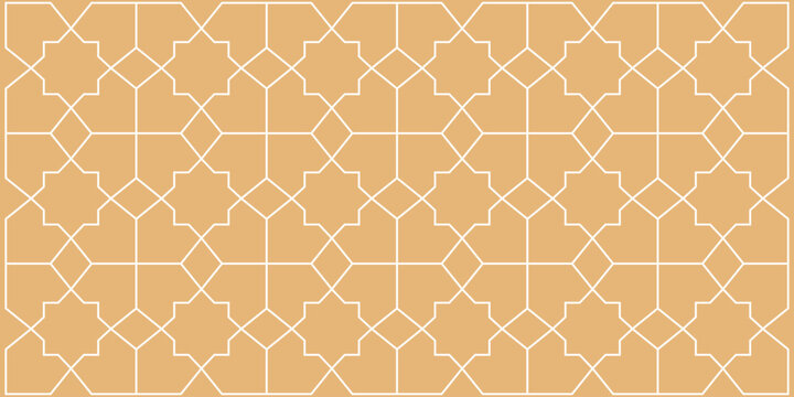 Seamless geometric islamic pattern background with eightpointed stars in a traditional middle eastern style