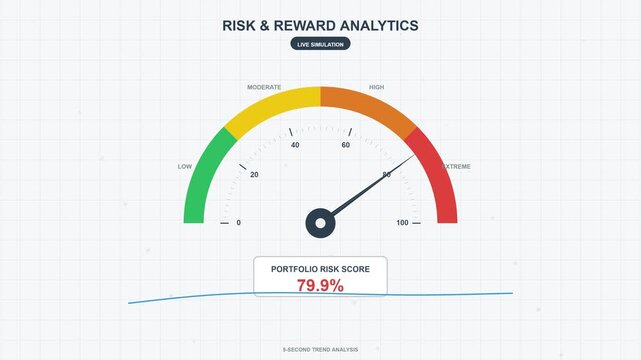 Portfolio Risk and Reward Gauge Chart Animation