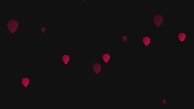 sleek charcoal and ruby red minimalist heart motion