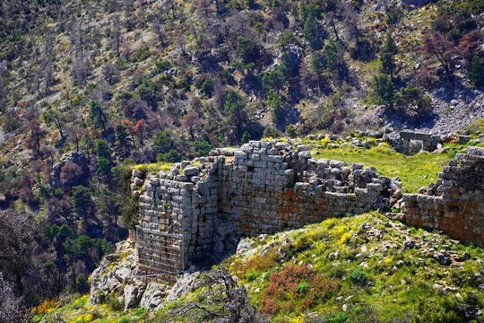View of the historic fortress of Fyli, near Athens, where the democratic Athenians gathered to overthrow the 30 tyrants in 403 BCE