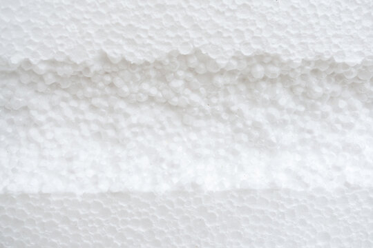 White expanded polystyrene foam insulation material background