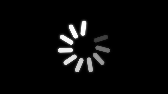 Circular loading spinner animation, minimalist buffer wheel icon on Alpha channel. Loading - circle Modern loading animation. Circular loading indicator , loading and buffering icon animation-looped 