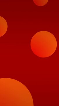 Animation of dots over fir trees on red background