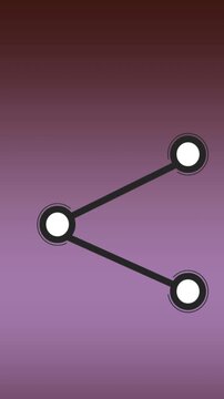 Animation of share icon over purple background