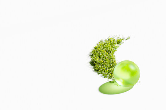 grass crescent with sphere environmental sustainability