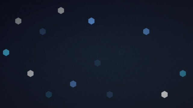 sleek flat design tech hexagonal pattern animation