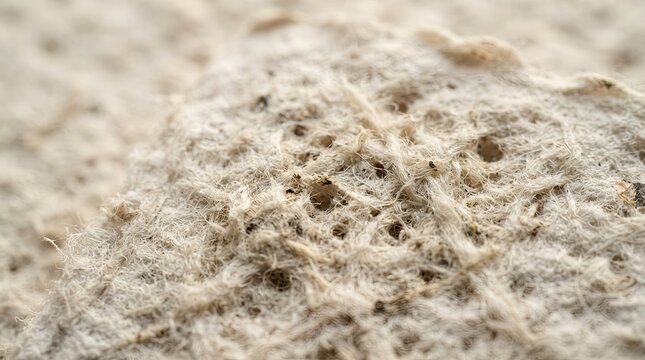 Macro closeup of textured natural fibrous material