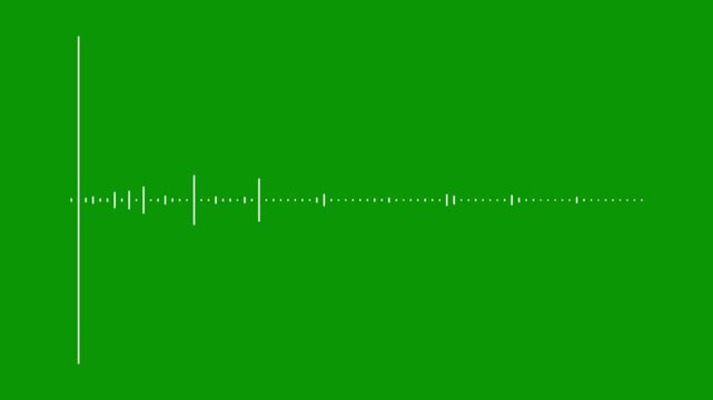 abstract digital audio waveform white sound frequency spectrum animation transparent background with alpha channel music equalizer visualization, clean minimalist recording signal. 4k loop video