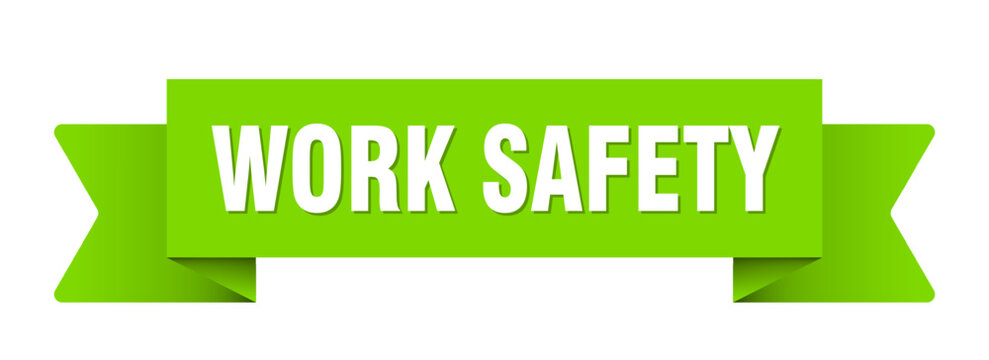 work safety ribbon isolated on transparent background. work safety ribbon