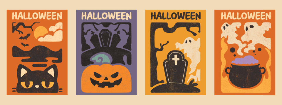 Halloween Poster Template Set