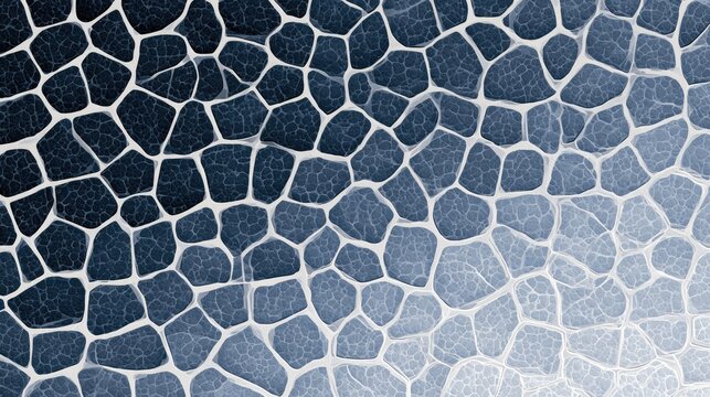 Dark blue cracked pattern with lighter blue highlights, organic tessellations