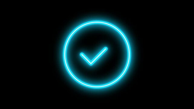 Glowing blue neon light forming a circular loading bar animation sequence against a deep black background designed for web interface user experience and digital motion footage