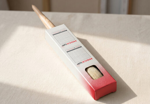 Artist Paintbrush Retail Packaging Mockup