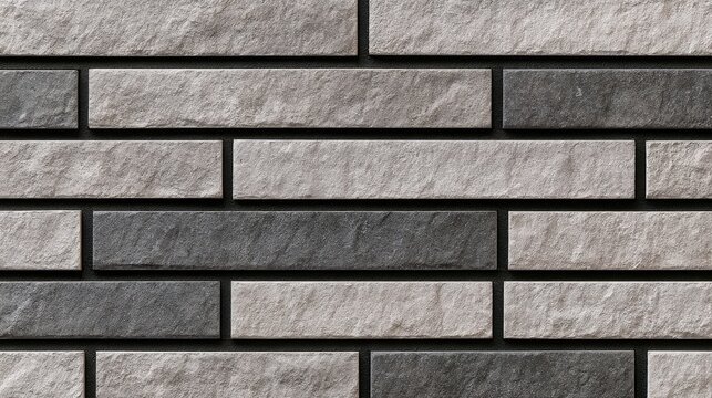 Textured rectangular blocks of light and dark stone arranged in a staggered pattern