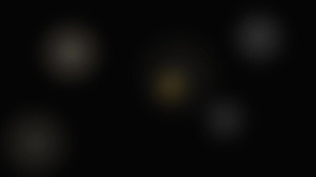 soft bokeh circles drifting on black screen