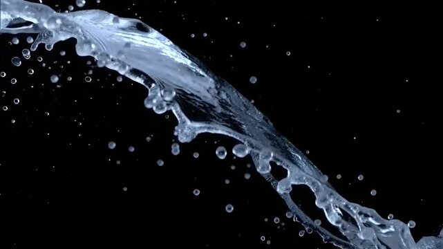 Water Splash Sheet Diagonal Burst Clear Bottomright Landscape Animation