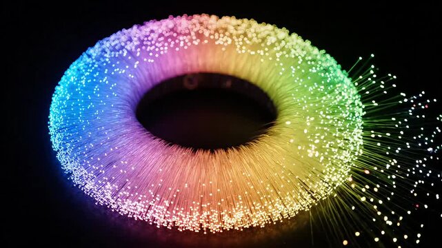 Abstract Colorful Eye of the World and Sun with Vibrant Iris, Human Vision Concept, Cosmic Light and Modern Artistic Vector Illustration