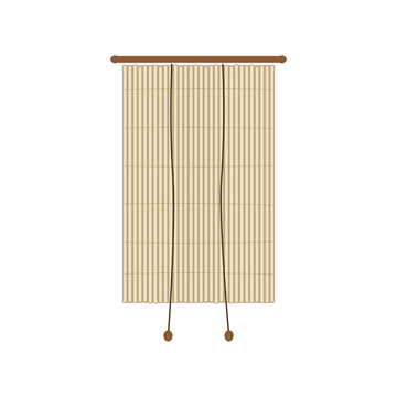 Sudare bamboo blind vector icon illustration isolated on transparent background