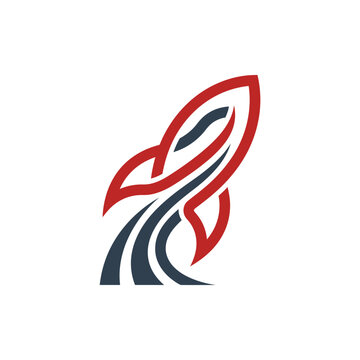 Abstract Rocket Launching Into Space Modern Design