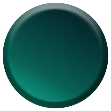 Dark green circle button blank round web icon glossy empty frame symbol isolated on white background flat vector illustration
