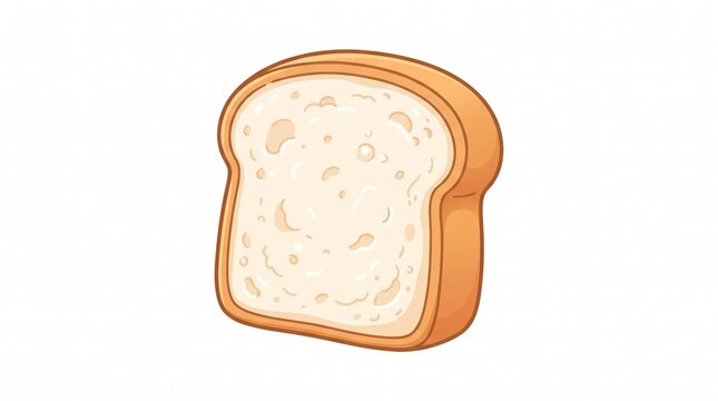 Single slice of white bread with a golden brown crust and soft interior