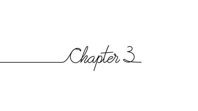 Handwritten Chapter 3 Title Animation on White Background
