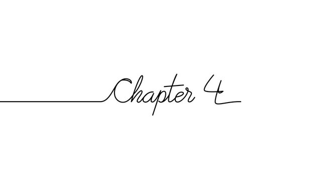 Handwritten Chapter 4 Title Animation on White Background