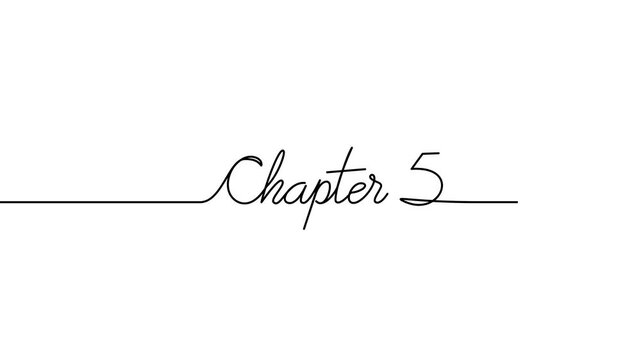 Handwritten Chapter 5 Title Animation on White Background