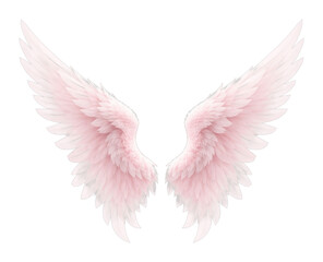 Fototapeta premium PNG Delicate pink angel wings illustration.