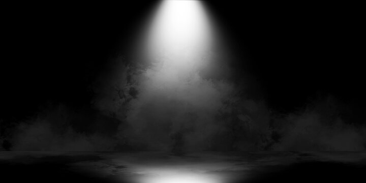 Stage white smoke spotlight background