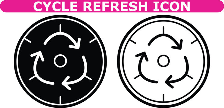 Modern Minimalist Circular Arrows Icon Showing Continuous Refresh Cycle Inside Clean White Background ui-design flat-icon digital-interface modern-graphics user-interface-elements