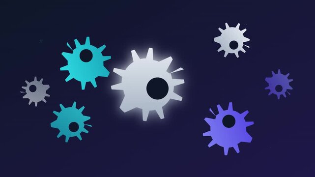 steel mechanical gears turning in precision clockwork