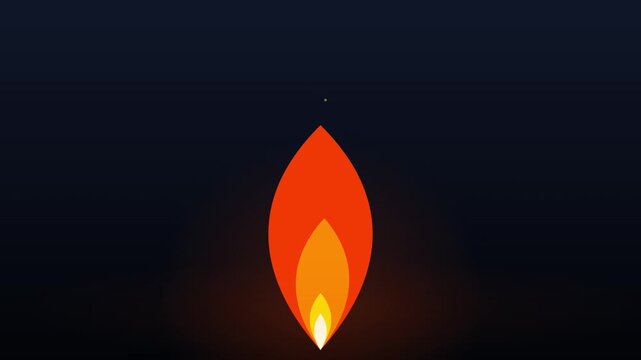 stylized fire flame loop vibrant gradient background