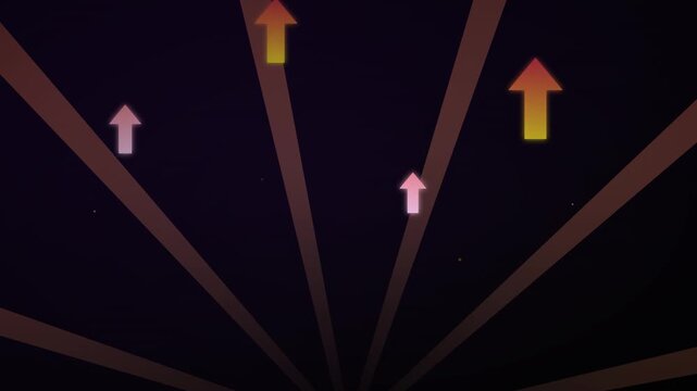 success arrow growth vibrant vector motion loop