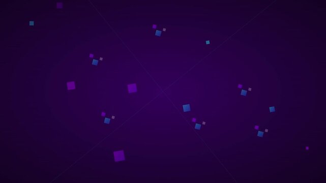 techno violet digital particle cloud vector animation overlay